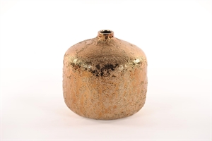 Vase, Glaze Keramik Ø20.5x 20cm, kupfer Vase, Glaze Keramik Ø20.5x 20cm, kupfer