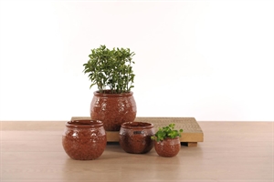 Blumentopf, Rough Keramik Ø12.5x 9.2cm, rubin Blumentopf, Rough Keramik Ø12.5x 9.2cm, rubin