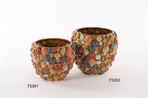 Blumentopf, Jazzy Keramik Ø18x 15.5cm, bunt Blumentopf, Jazzy Keramik Ø18x 15.5cm, bunt