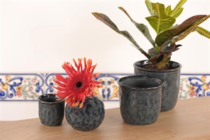 Blumentopf, Midnight Keramik Ø7.7x H7.1cm, blau Blumentopf, Midnight Keramik Ø7.7x H7.1cm, blau