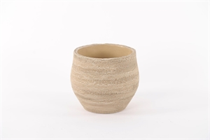 Blumentopf, Sandshift Zement Ø15x H13cm, braun Blumentopf, Sandshift Zement Ø15x H13cm, braun