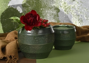 BlumenTopf, Altai Keramik Ø16.4x H14cm, green BlumenTopf, Altai Keramik Ø16.4x H14cm, green