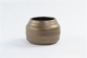 Blumentopf, Industie Ø23x H15.3cm, antique gold Blumentopf, Industie Ø23x H15.3cm, antique gold