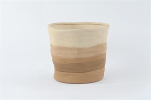 Blumentopf, Namibiè Keramik Ø25.5x H22cm, earth tone Blumentopf, Namibiè Keramik Ø25.5x H22cm, earth tone