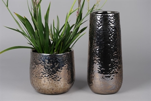 BlumenVase, Silvery Ø13x H29.5cm, anthrazit BlumenVase, Silvery Ø13x H29.5cm, anthrazit