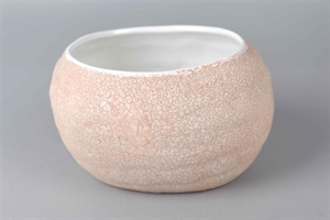 Blumentopf, Raku rush Ø22 x 13cm, peach Blumentopf, Raku rush Ø22 x 13cm, peach