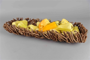 Schale, aus Zweigen - L67x 26x H11cm, natur Schale, aus Zweigen - L67x 26x H11cm, natur