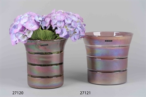 Glasvase, Irisé Ø23x H23cm, rose Glasvase, Irisé Ø23x H23cm, rose