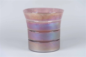 Glasvase, Irisé Ø25.5x H25.5cm, rose Glasvase, Irisé Ø25.5x H25.5cm, rose