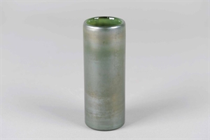 Glasvase, Met powder Ø6x H16cm, green