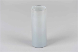 Glasvase, Met powder Ø6x H16cm, grau Glasvase, Met powder Ø6x H16cm, grau