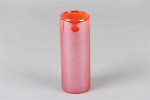 Glasvase, Met powder Ø6x H16cm, rot Glasvase, Met powder Ø6x H16cm, rot