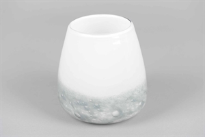 Glasvase, Moon craters Ø16x H16cm, grau/weiss Glasvase, Moon craters Ø16x H16cm, grau/weiss