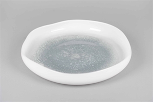 GlasSchale, Moon craters Ø43x H6.5cm, grau/weiss GlasSchale, Moon craters Ø43x H6.5cm, grau/weiss