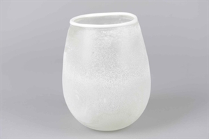 Glasvase, Eggy Ø17.5x H22.5cm, weiss Glasvase, Eggy Ø17.5x H22.5cm, weiss