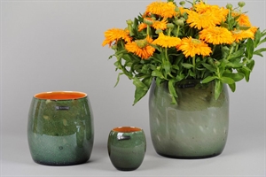 Vase, Sunset Ø23x H23cm, grün