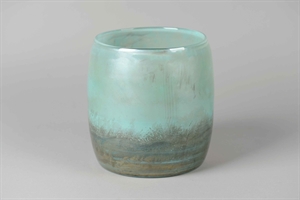 Glasvase, Secret Ø22x H22cm, lagon Glasvase, Secret Ø22x H22cm, lagon