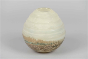 Glasvase, Neuve Ø19x H17.5cm, terre Glasvase, Neuve Ø19x H17.5cm, terre