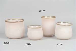 Glasvase, The new chic Ø16x H14cm, pink Glasvase, The new chic Ø16x H14cm, pink