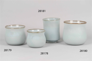 Glasvase, The new chic Ø18x H16cm, grau-blau* Glasvase, The new chic Ø18x H16cm, grau-blau*