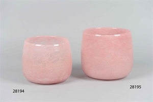 Glasvase, Marbré Ø21x H16cm, rosé Glasvase, Marbré Ø21x H16cm, rosé