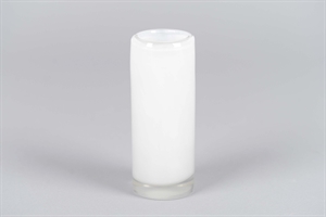 Glasvase, Opaline Ø6x H16cm, weiss Glasvase, Opaline Ø6x H16cm, weiss