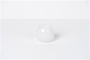 Glasvase, Kuppi Ø9 x H8cm, weiss Glasvase, Kuppi Ø9 x H8cm, weiss