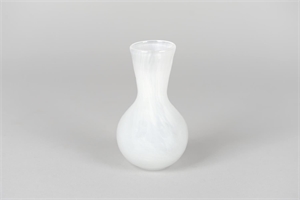 Glasvase, Garaffa Ø10 x H16.5cm, weiss