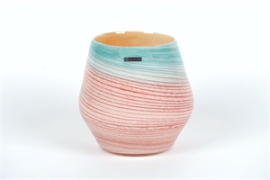 Glasvase, Candy Ø24x H24cm, regenbogen Glasvase, Candy Ø24x H24cm, regenbogen