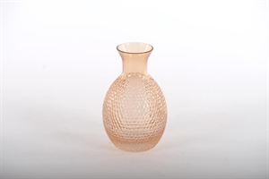 Glasvase, Cou lisse Ø8x H12.5cm, peache* Glasvase, Cou lisse Ø8x H12.5cm, peache*