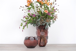 Glasvase, Antique sphärisch - Ø24x H17cm, rose Glasvase, Antique sphärisch - Ø24x H17cm, rose