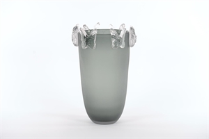 Glasschale, Mariposa - Ø24x H38cm, anthracite Glasschale, Mariposa - Ø24x H38cm, anthracite