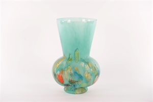 Glasvase, Kaleidoscope - Ø31.3x H41cm, aquamarine Glasvase, Kaleidoscope - Ø31.3x H41cm, aquamarine