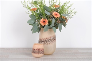 Glasvase, Excitement - Ø15.5x H23.5cm, latte Glasvase, Excitement - Ø15.5x H23.5cm, latte