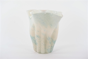 Glasvase, Morning mist - Ø28x H32cm, creme Glasvase, Morning mist - Ø28x H32cm, creme