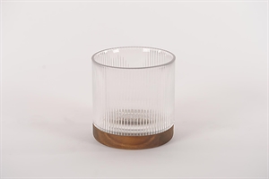 Windlicht, Retro ridge - Ø14.6x H14cm, klar Windlicht, Retro ridge - Ø14.6x H14cm, klar