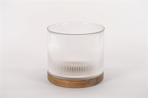 Windlicht, Retro ridge - Ø18x H17cm, klar Windlicht, Retro ridge - Ø18x H17cm, klar