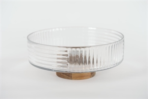 GlasSchale, Vintage vibe - Ø26x H10.2cm, klar GlasSchale, Vintage vibe - Ø26x H10.2cm, klar