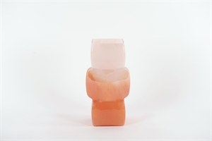 Glasvase, Cubo - L16x 16x 30cm, peach/red Glasvase, Cubo - L16x 16x 30cm, peach/red