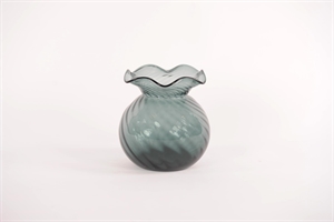 Glasvase, Sferula Ø22x H19cm, graublau Glasvase, Sferula Ø22x H19cm, graublau