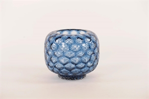 Glasvase, Retro flor Ø23.5x H19.5cm, ice blue Glasvase, Retro flor Ø23.5x H19.5cm, ice blue