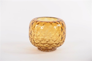 Glasvase, Retro flor Ø23.5x H19.5cm, pineapple Glasvase, Retro flor Ø23.5x H19.5cm, pineapple