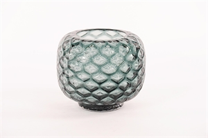 Glasvase, Retro flor Ø23.5x H19.5cm, emerald Glasvase, Retro flor Ø23.5x H19.5cm, emerald