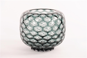 Glasvase, Retro flor Ø30x H26cm, emerald Glasvase, Retro flor Ø30x H26cm, emerald