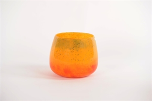 Glasvase, Incaberry - Ø20.x H16.3cm, orange/rot Glasvase, Incaberry - Ø20.x H16.3cm, orange/rot