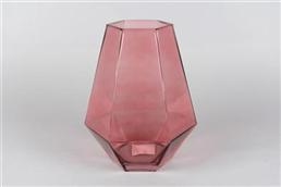 Vase, Poligonali - 21x 26cm, salmon pink