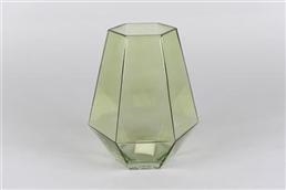 Vase, Poligonali - 17x 21cm, mineral green