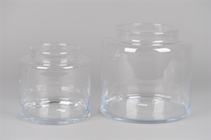 Glasvase, Con collo Ø19x H18cm, klar Glasvase, Con collo Ø19x H18cm, klar