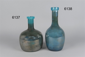 Glasvase, Stratosphere Ø17,5x H38cm, lagoon Glasvase, Stratosphere Ø17,5x H38cm, lagoon