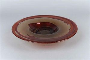 GlasSchale, Rouge vif - Ø42x H7cm, rot